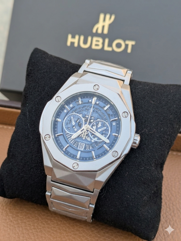 Hublot Silver Chronograph Watch Fully Stainless Steel Build